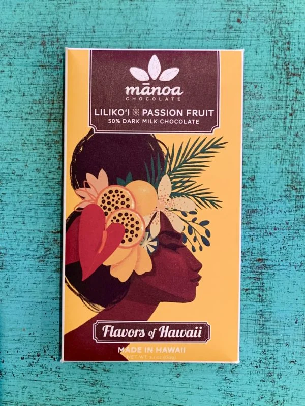 Liliko’i Passion Fruit Manoa Chocolate – 50% Dark Milk Chocolate