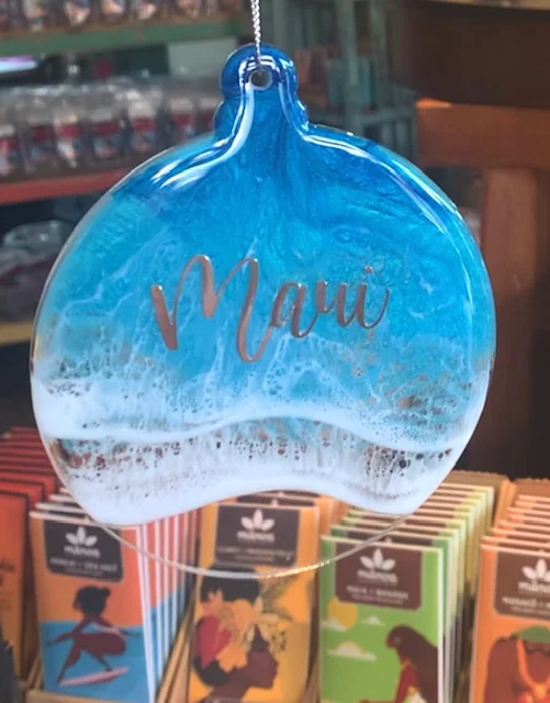 Ocean Theme Resin Ornament Made on Maui