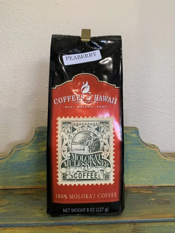 Coffees of Hawaii Molokai Muleskinner Peaberry Coffee – WB 8oz
