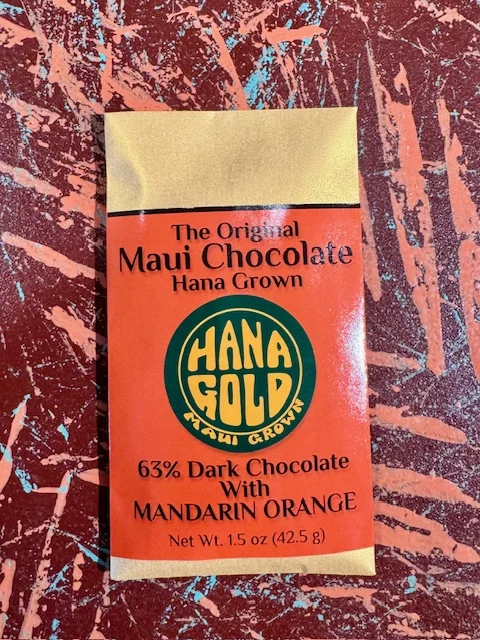 Hana Gold Maui Chocolates – 63% dark chocolate with mandarin orange