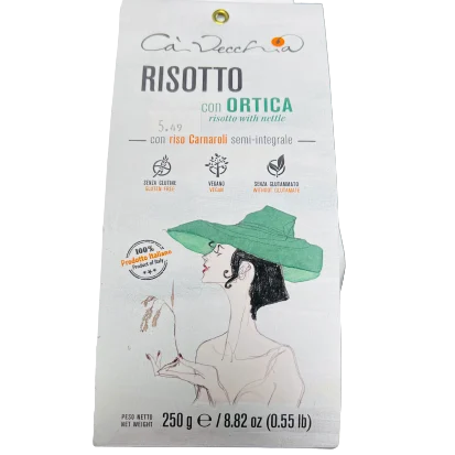 Ca’ Vecchia Risotto with Nettle, Risotto Ortica, 8.82 oz | 250g