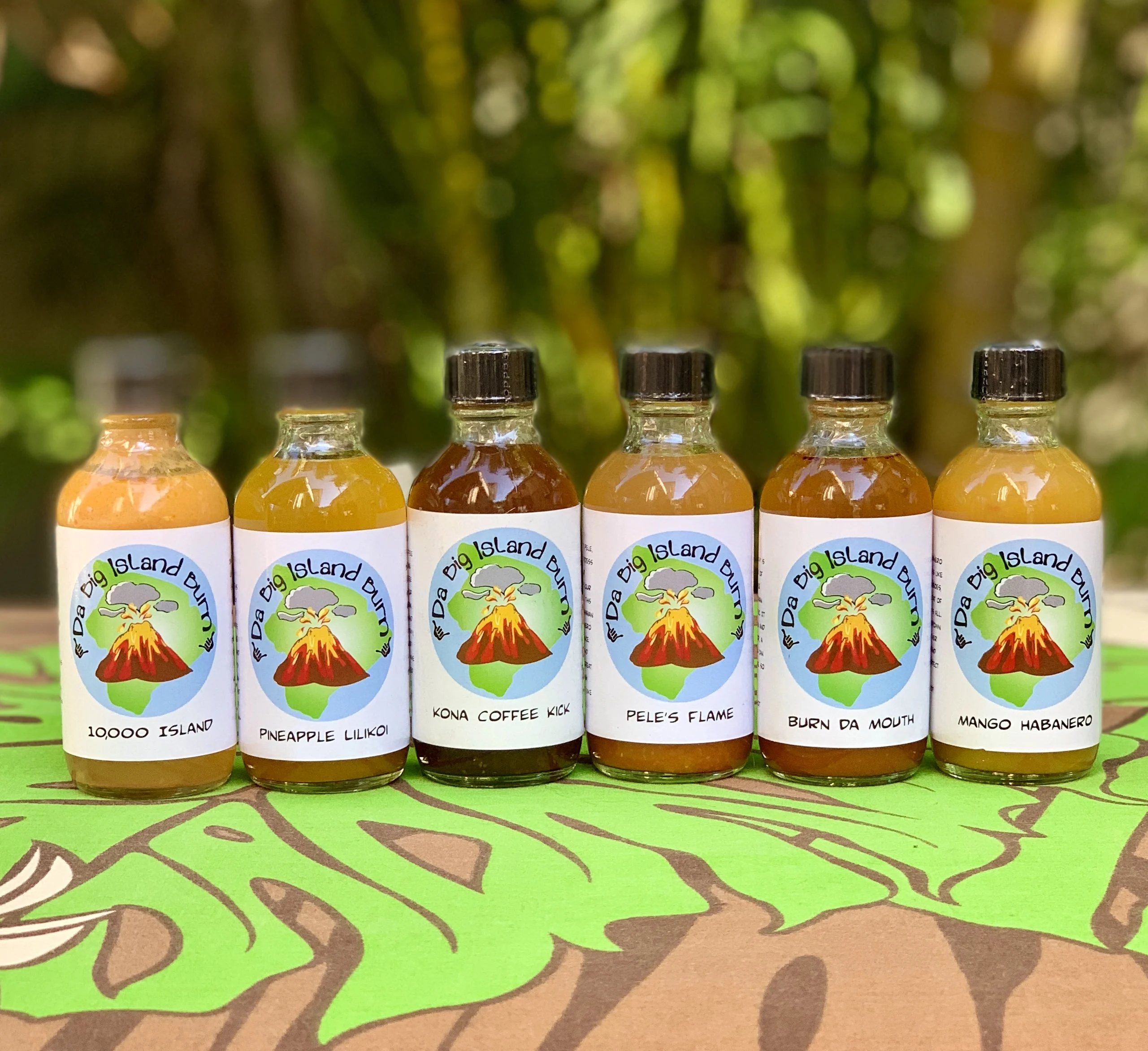 2oz Hot Sauce 3pk – Mango Habanero, Kona Coffee Kick, Pele’s Flame