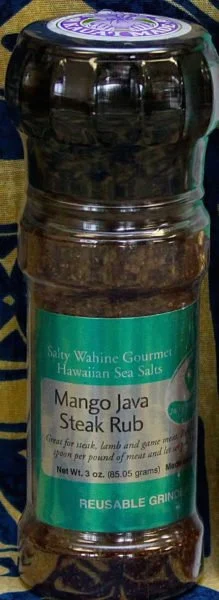 Salty Wahine Mango Java Steak Rub Refillable Grinder