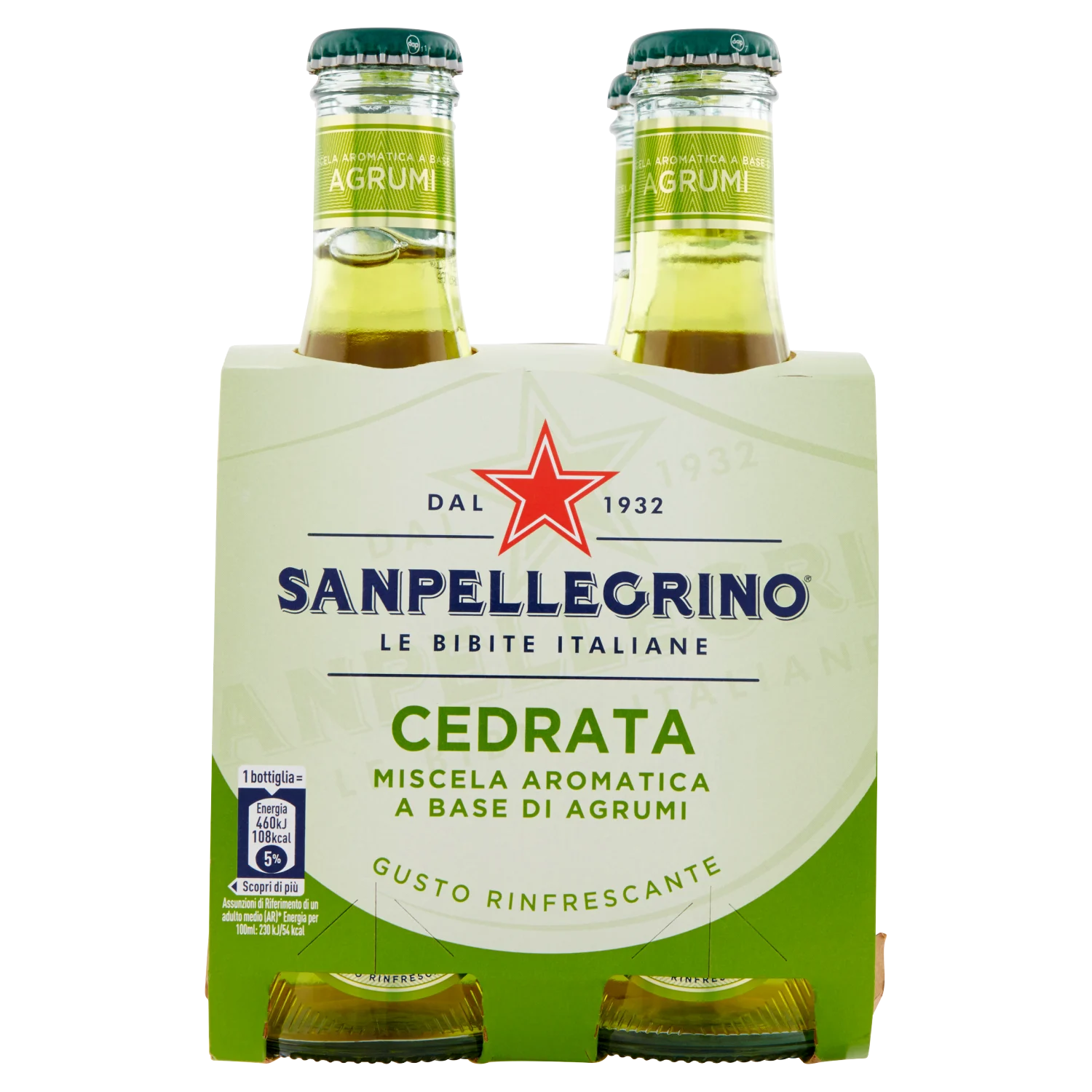 SanPellegrino Soda, Cedrata Citron, 6.8 oz, 4 pack