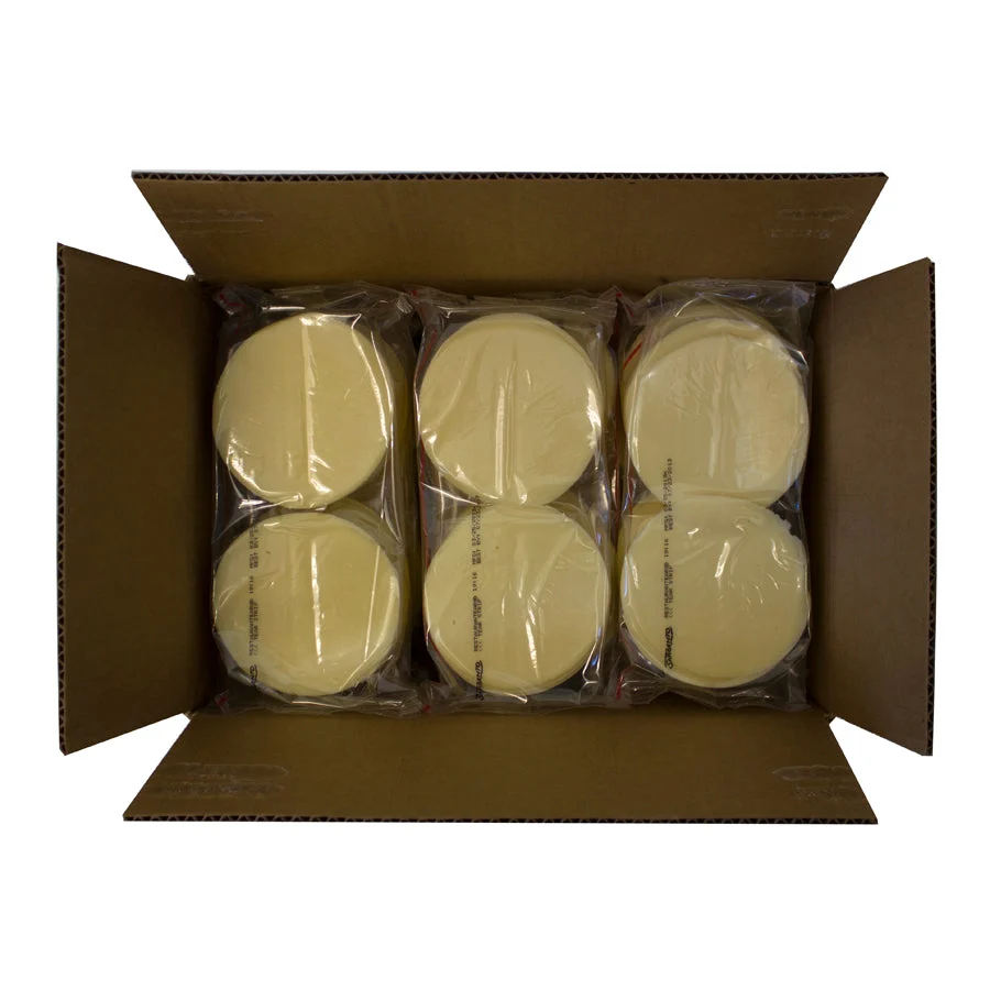Sargento 4 Inch Sliced Provolone Cheese 22.5 Ounce Size - 15 Per Case.