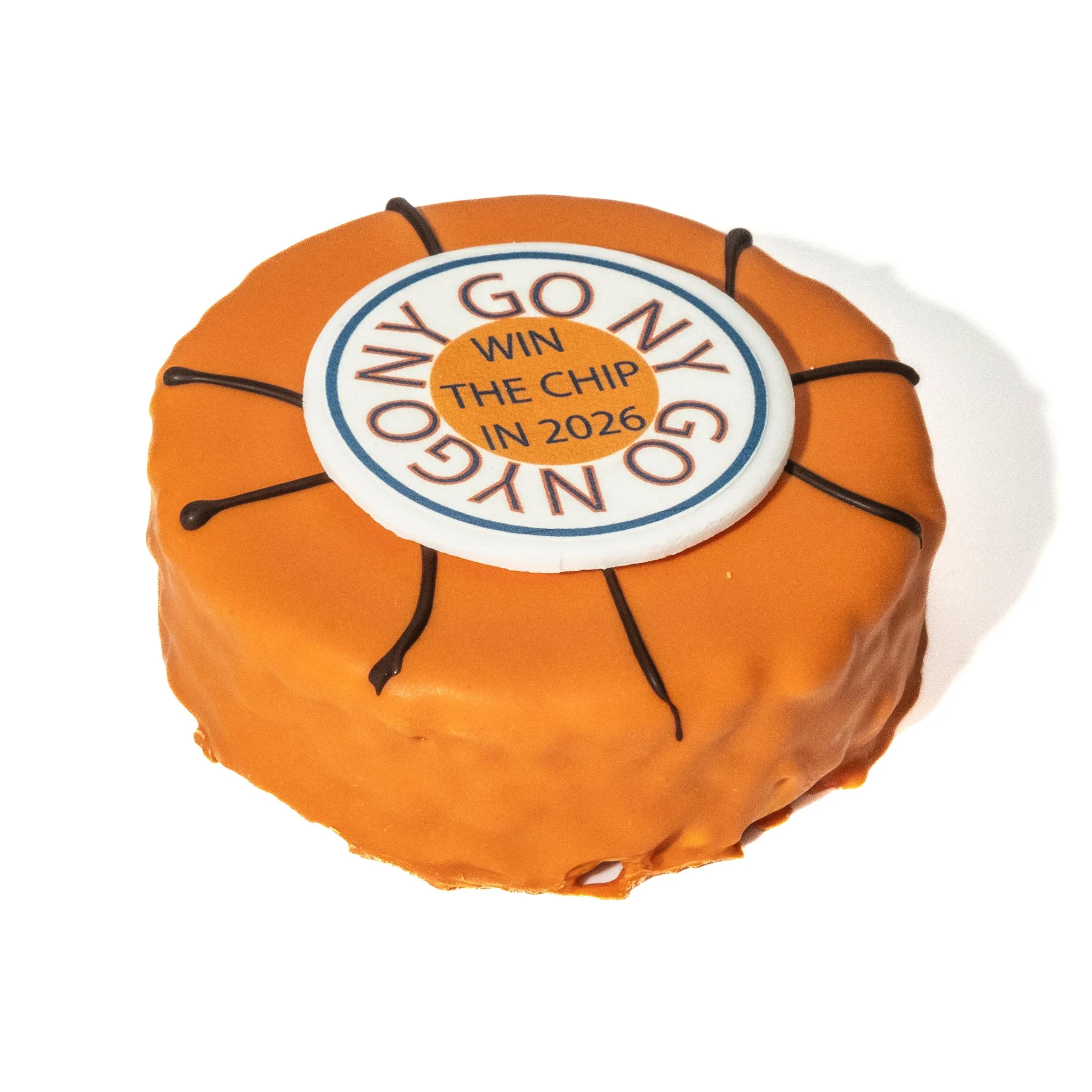 "GO NY GO!" Blue & Orange Knicks Jumbo Rice Krispie Treats - 4 Pack