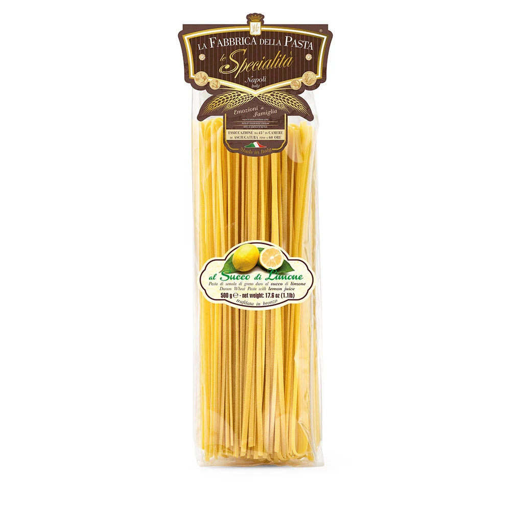 La Fabbrica Della Pasta Linguine Lemon Flavor Pasta, #L516, 17.6 oz | 500gr
