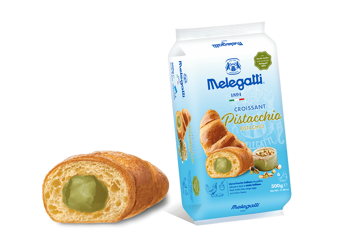 Melegatti Croissant with Pistacchio, 10.58 oz | 300g