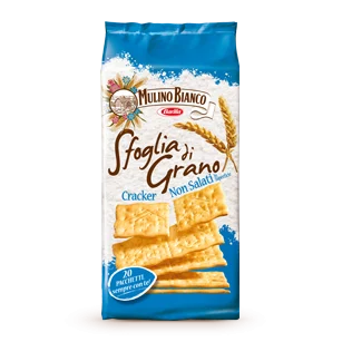 Mulino Bianco Low Salt Crackers without salt grains, Senza Granelli di Sale, 500g