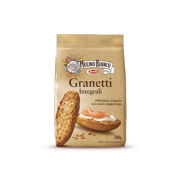 Mulino Bianco Granetti Whole Wheat Toasted Bread Bites – 9.88 oz (280g)