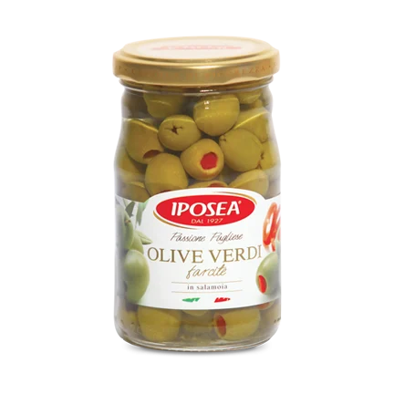 Iposea Olives Stuffed With Peppers, 10.23 oz | 290g