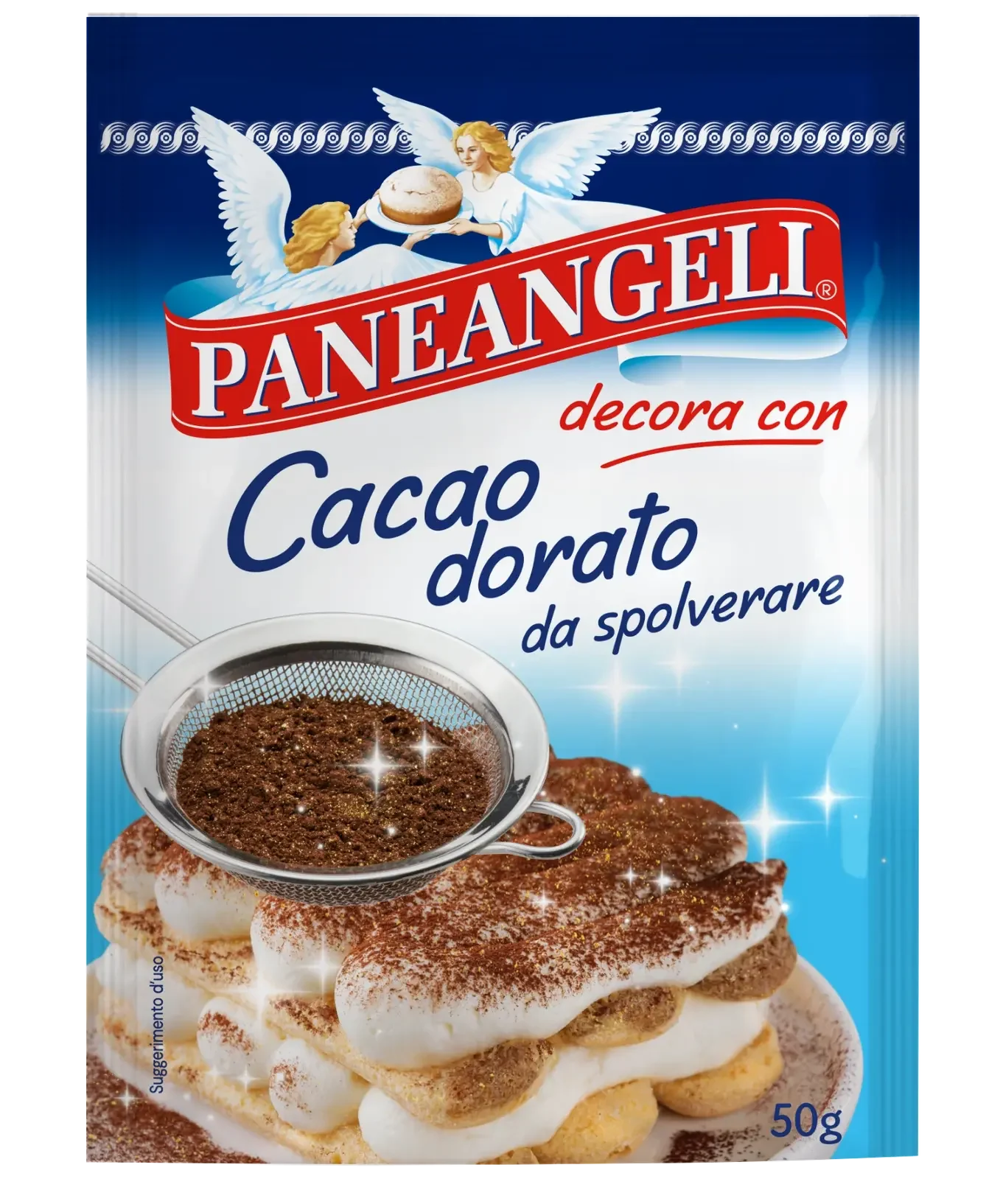 Paneangeli Cocoa For Dusting, Ready to Use, Cacao Dorato 1.7 oz | 50g