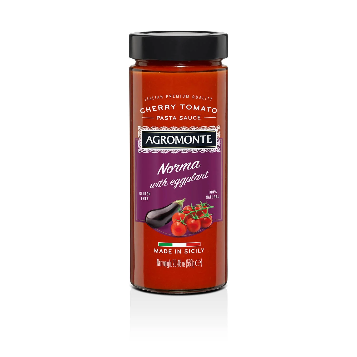 Agromonte Norma Pasta Sauce of Cherry Tomato and Eggplant, 20.46 oz | 580g