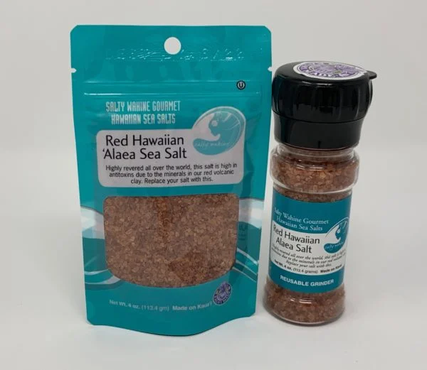 Salty Wahine Red Alaea Hawaiian Salt Refillable Grinder