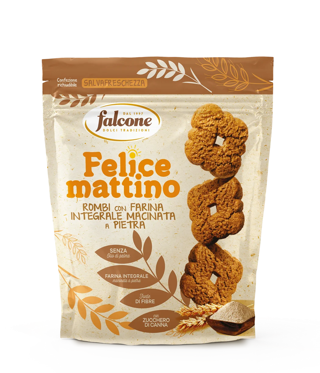 Falcone Rombi Mattino Whole Wheat Cookies, 17.6 oz | 500g