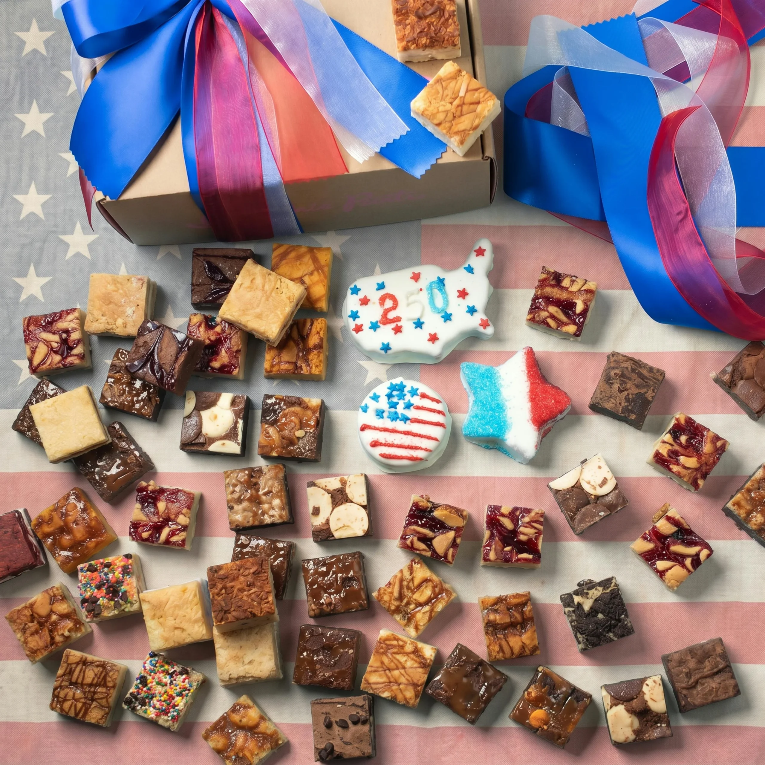 Red White & Brownie Box