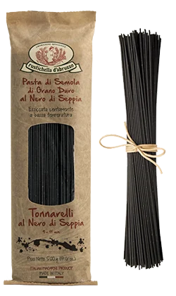 Rustichella D'Abruzzo Tonnarelli Nero Spaghetti Squid Ink, 17.6 oz | 500g