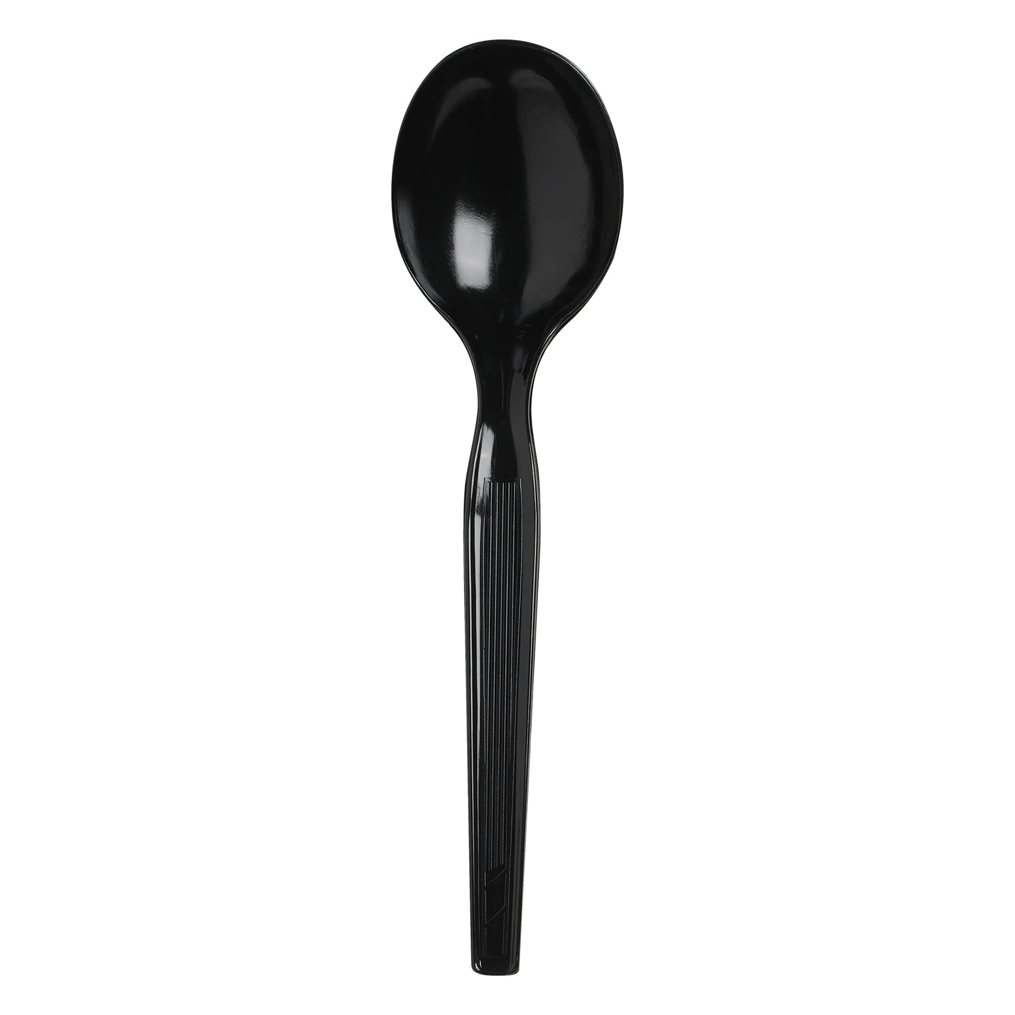 Dixie(R) Medium-Weight Polystyrene Disposable Plastic Soup Spoons By Gp Pro (Georgia-Pacific) Black