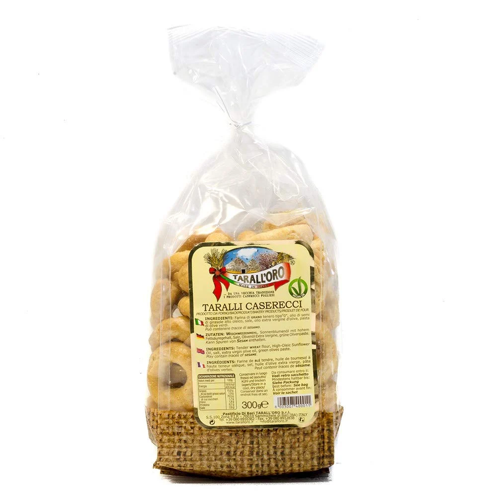 Tarall'oro Taralli Plain, Caserecci, 10.58 oz