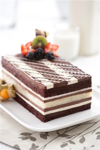 The Original Cakerie Layer (2 Inch x6 Inch ) Triple Chocolate Tiger Cake Cut 175 Ounce Size - 2 Per Case.