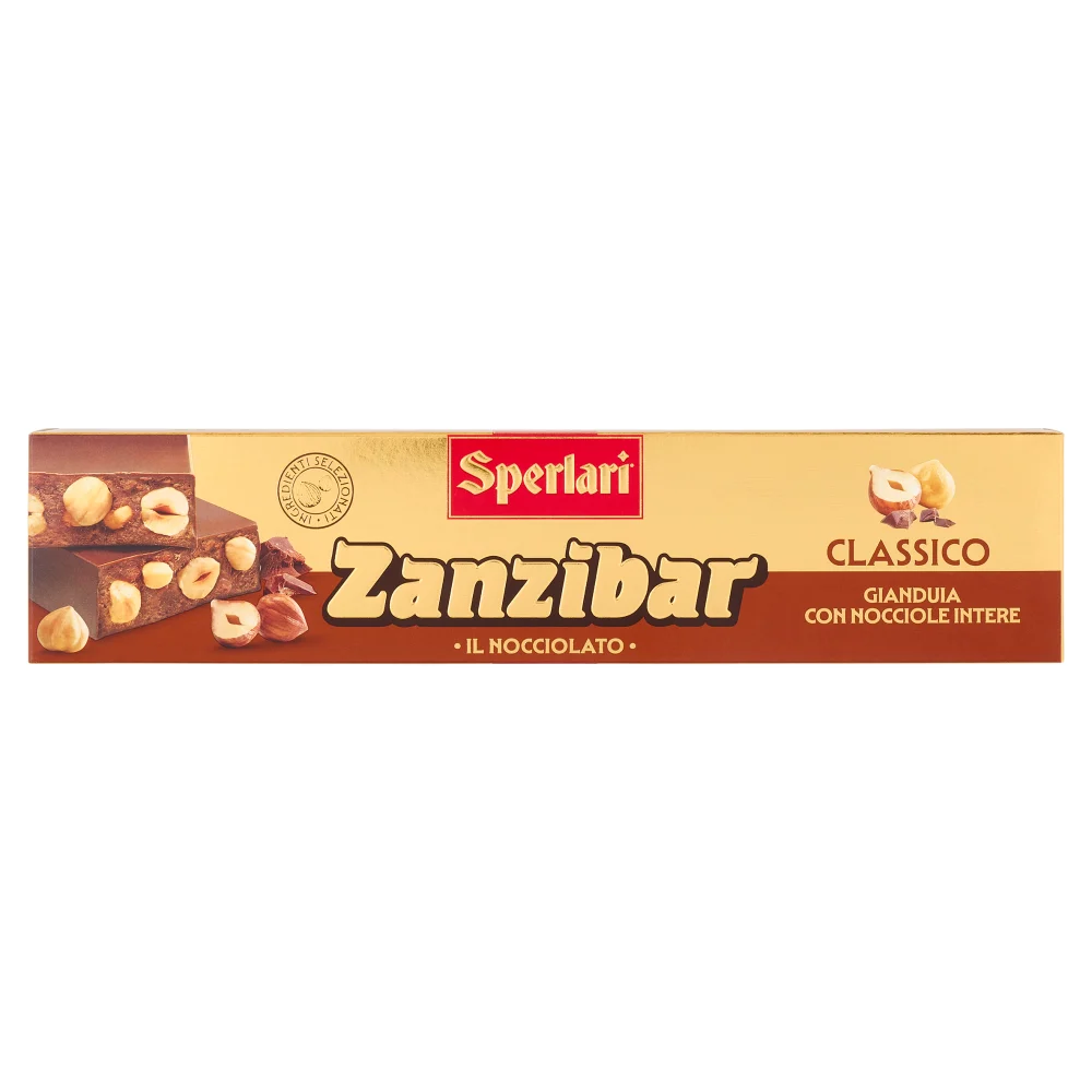 Sperlari Zanzibar Classico Gianduia Hazelnut Chocolate, 8.8 oz | 250g | Product of Italy