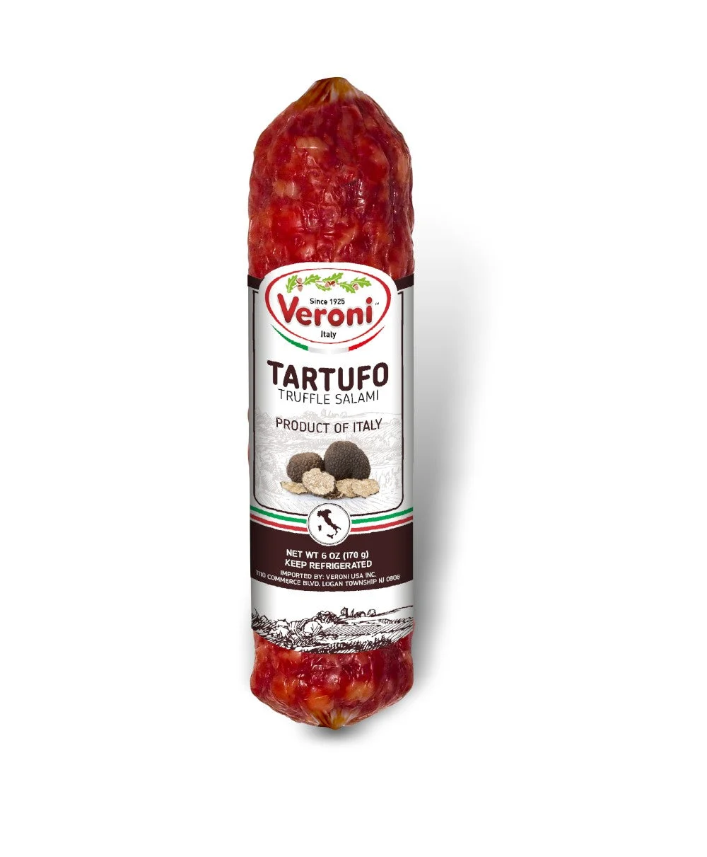 Veroni Salame Tartufo, Mild Salami, Made In Italy, 6 oz | 170 g