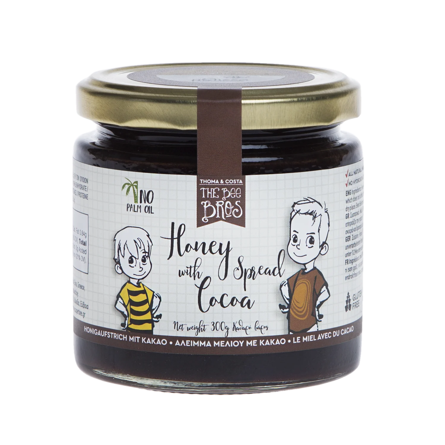 The Bee Bros Honey Spread With Cocoa, 10.58 oz | 300g