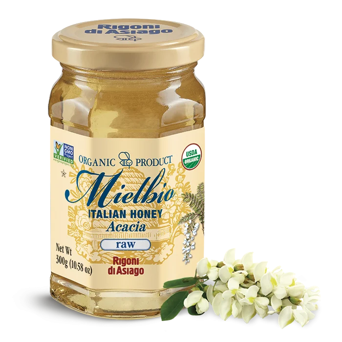 Rigoni di Asiago Mielbio Organic Italian Honey Acacia (raw), 10.58 oz | 300g