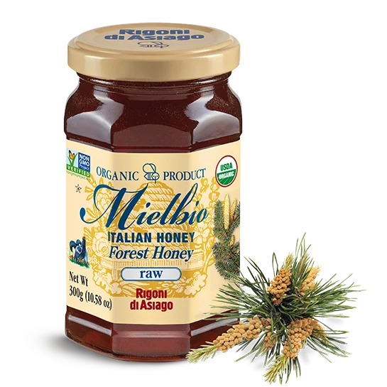 Rigoni di Asiago Italian Forest Honey Raw, Mountain Honey, 10.58 oz | 300g
