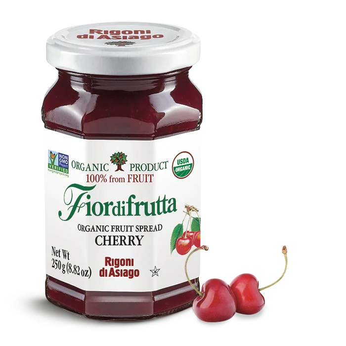 Rigoni di Asiago Organic Cherry Fruit Spread, 8.82 oz | 250g