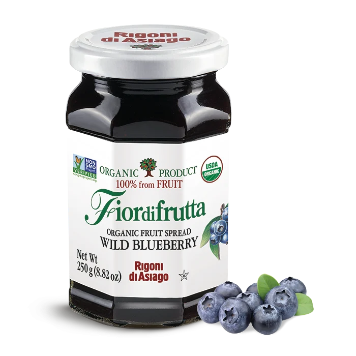 Rigoni di Asiago Organic Wild Blueberry Fruit Spread, 8.82oz | 250g
