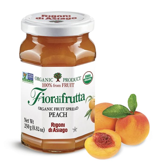 Rigoni di Asiago Organic Peach Fruit Spread, 8.82 oz | 250g