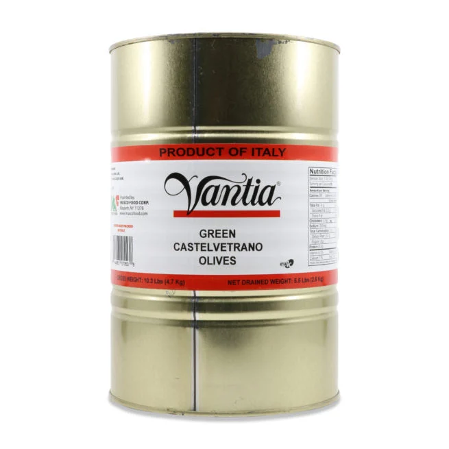 Vantia Green Castelvetrano Olives, Grown & Packed in Italy, 5.5 lbs | 2.5 kg
