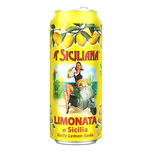 A' Siciliana Sicilian Limonata Lemon Soda Can, 11.15 oz (330 ml)