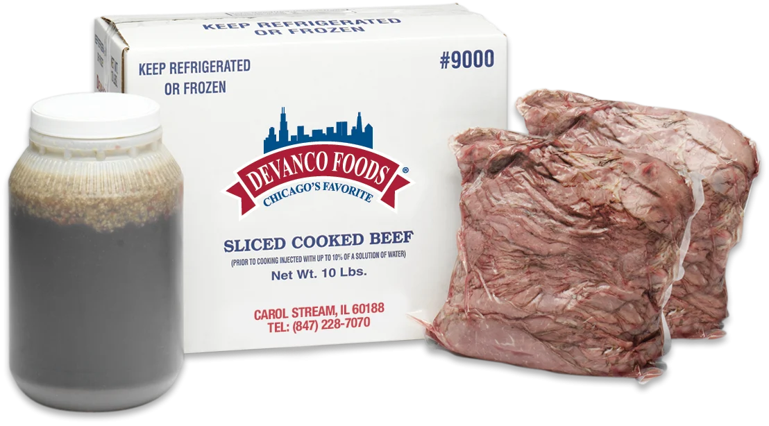 Devanco Italian Beef With Gravy 5 Pound Each - 2 Per Case.