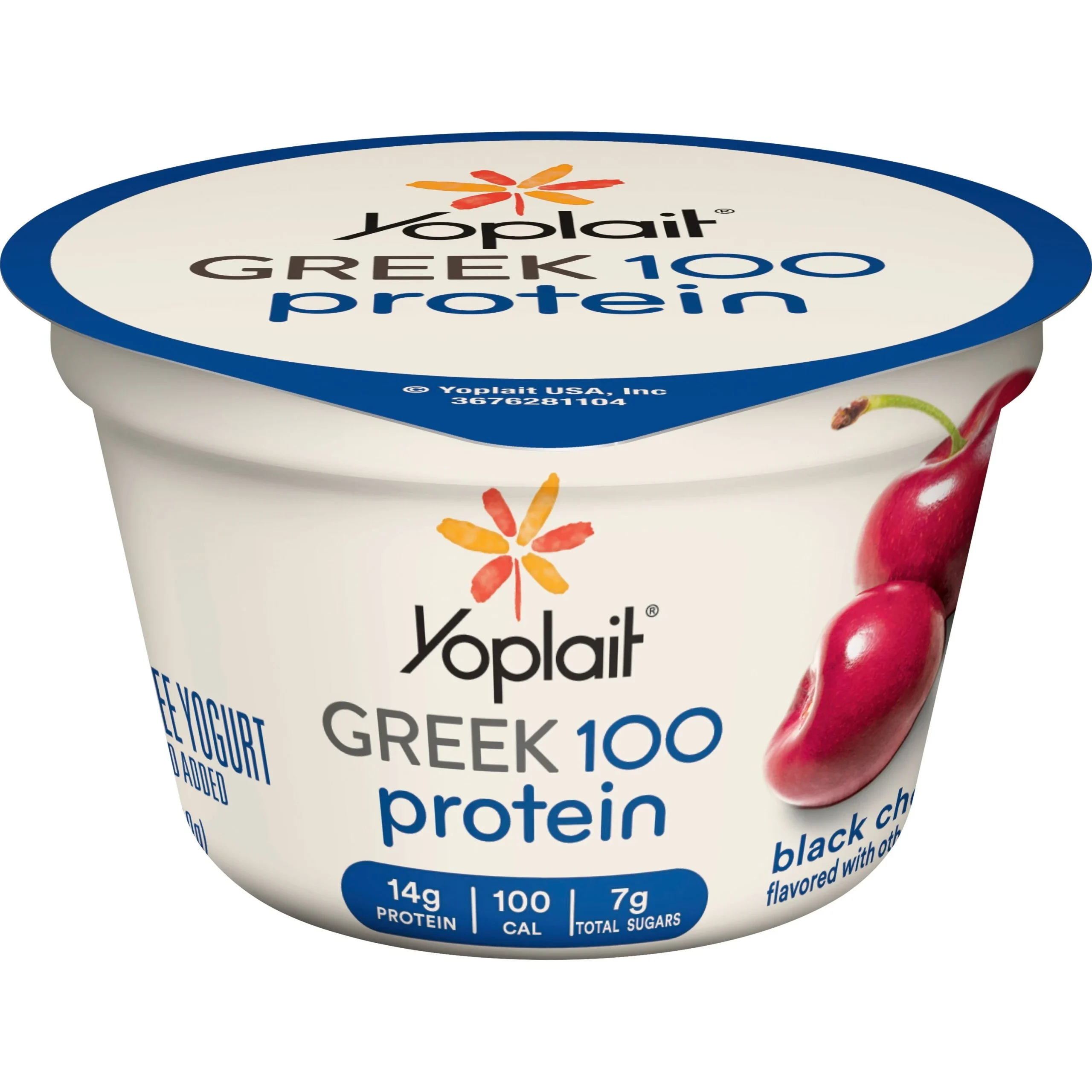 Yoplait Greek Protein Yogurt Single Serve Cup Black Cherry 5.3 Ounce Size - 12 Per Case.