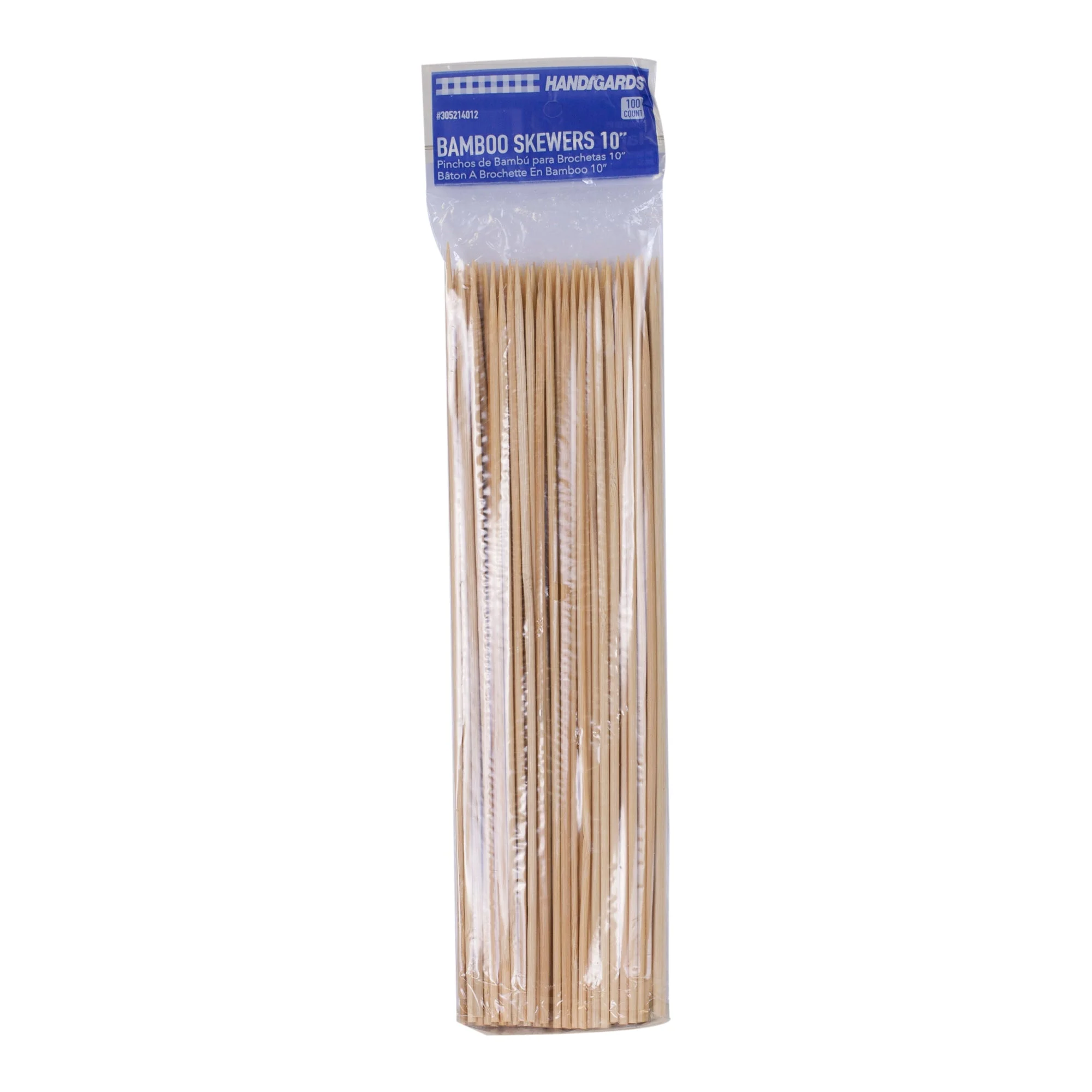 Handgards 10 Inch Bamboo Skewer 100 Per Bag 10 - 10 - 100 Ea