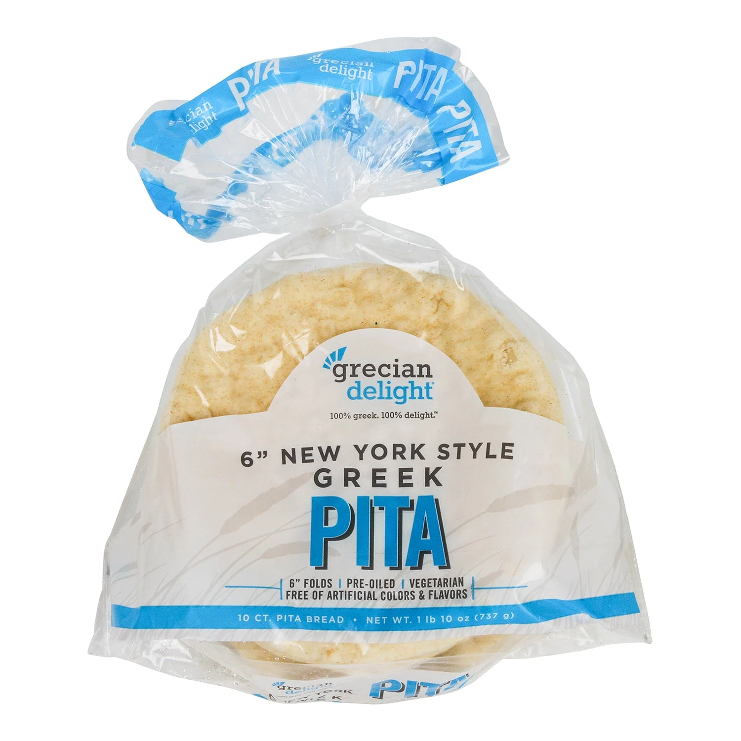 16 Inch New York Style Pita Bread 10 Count Packs - 12 Per Case.