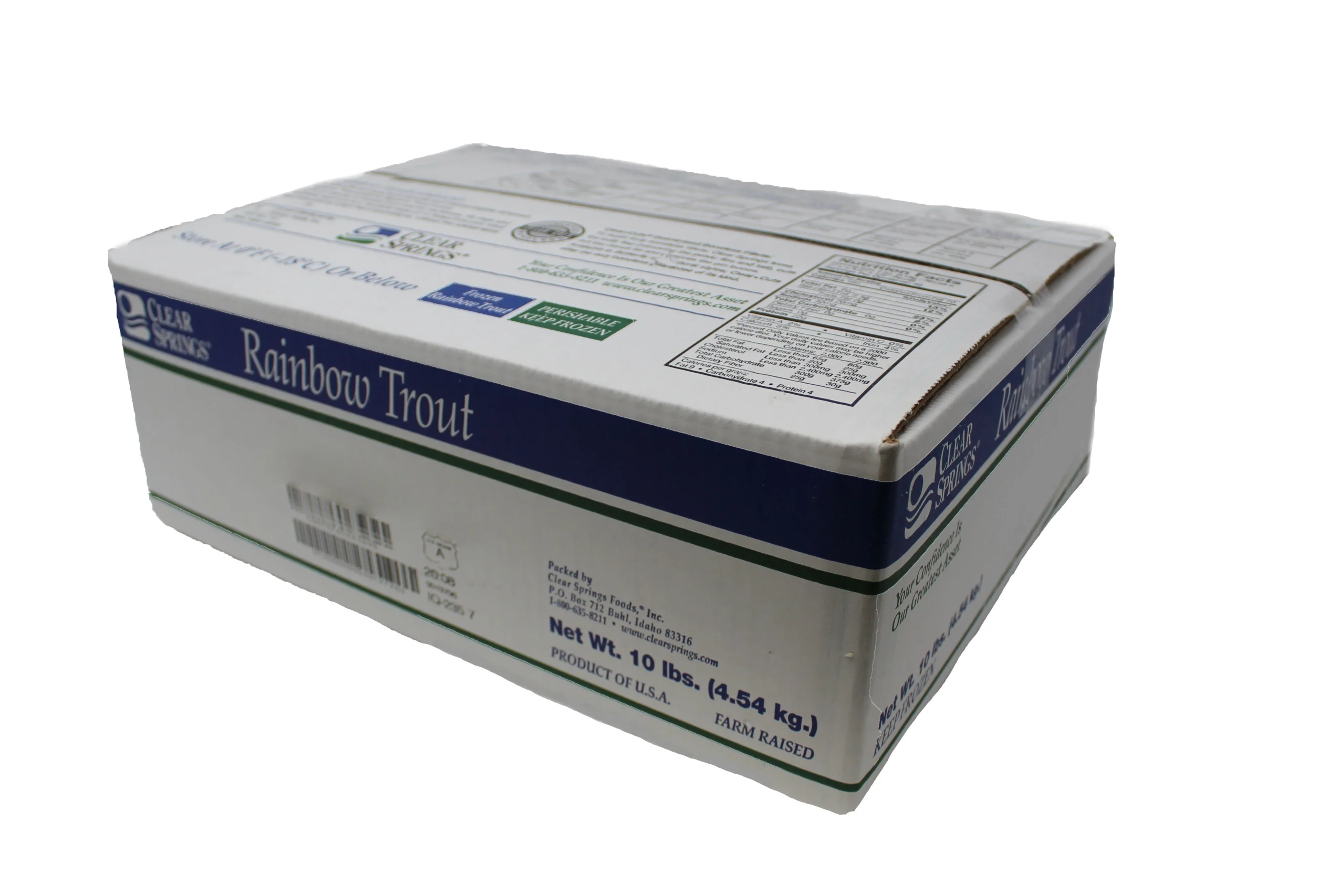 Trout Frozen Pinbone Out Portions 20 Pound Each - 1 Per Case.