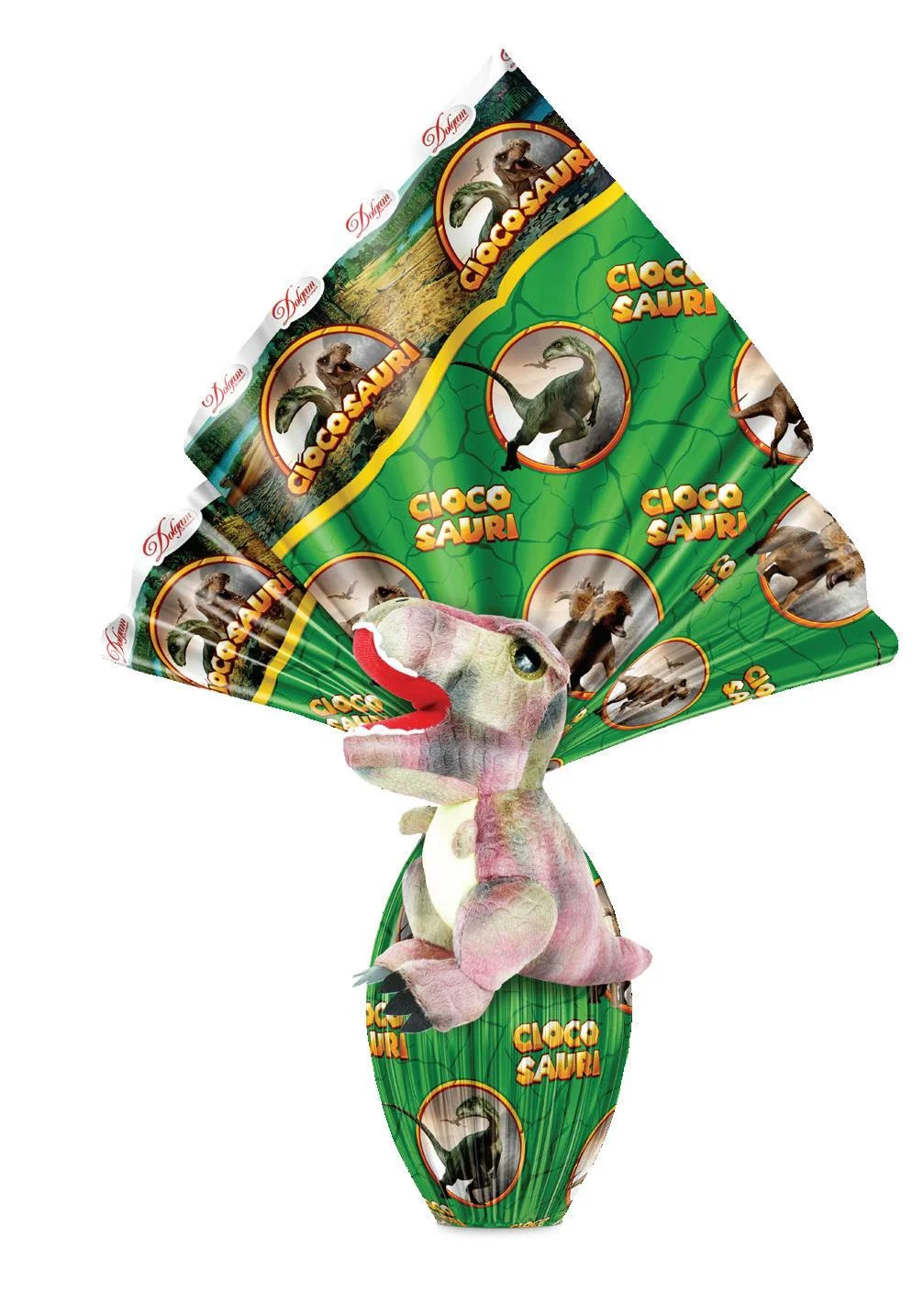 Dolgam Milk Chocolate Egg With Dinosaur Toy, Made in Italy, DINO300, 10.5 oz | 300g