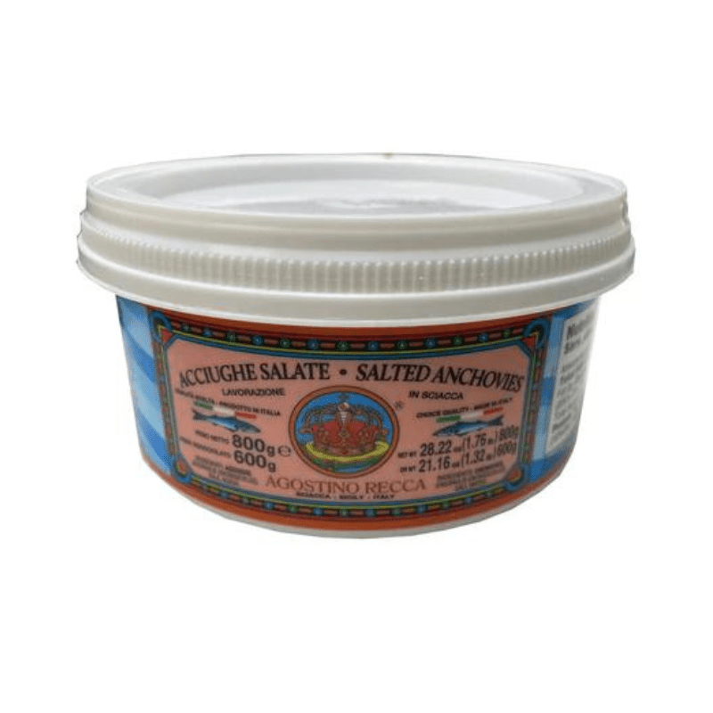 Agostino Recca Anchovies in Salt, 1.76 lb. (800g)