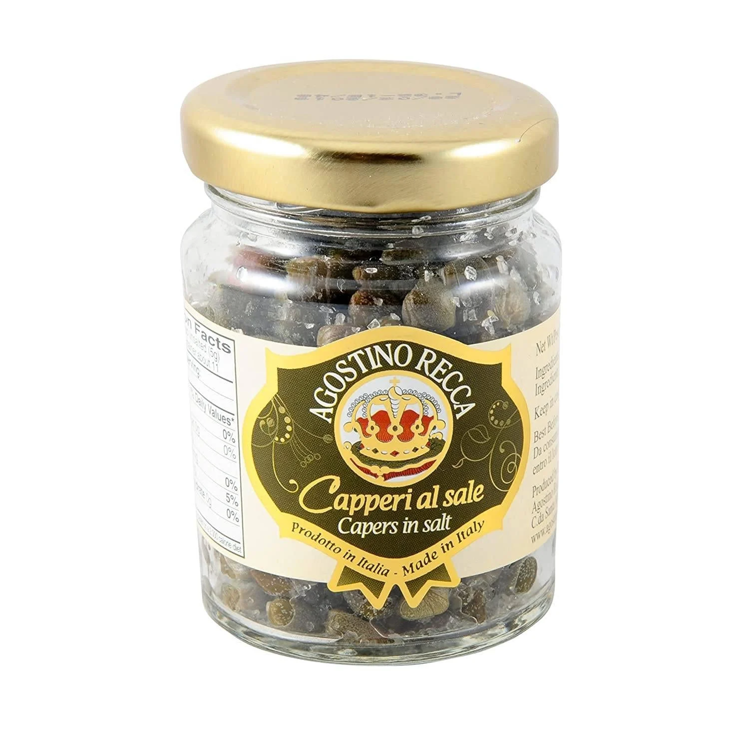 Agostino Recca Capers in Salt, 3 oz