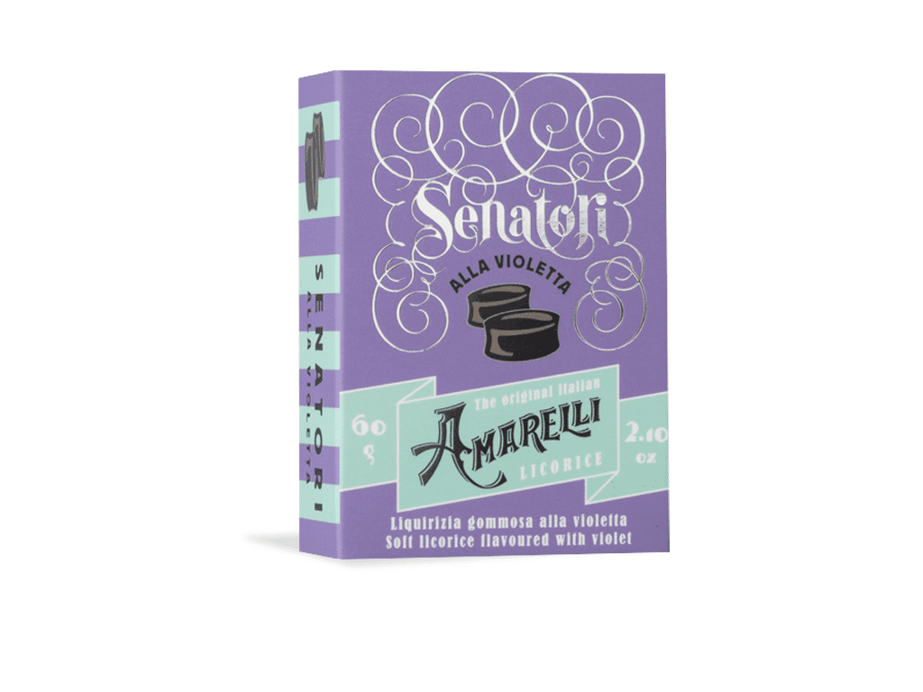Amarelli #653 Senatori Gummy Licorice with Violet, 2.1 oz (60 g)