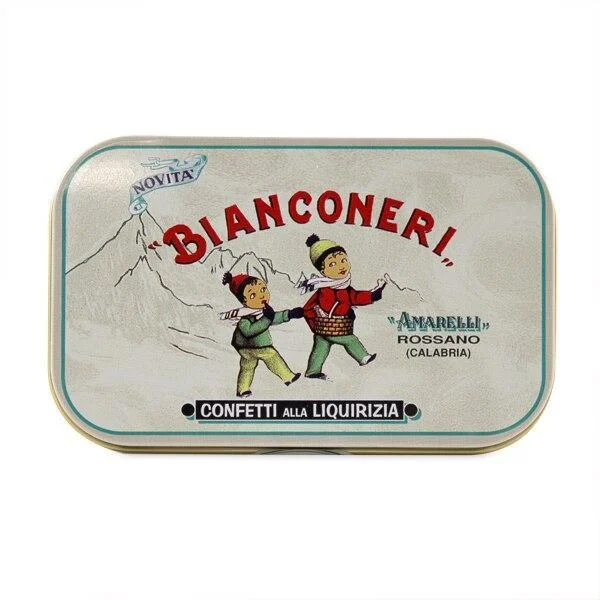 Amarelli #69 Confettini Bianconeri Licorice Tin, 20 grams