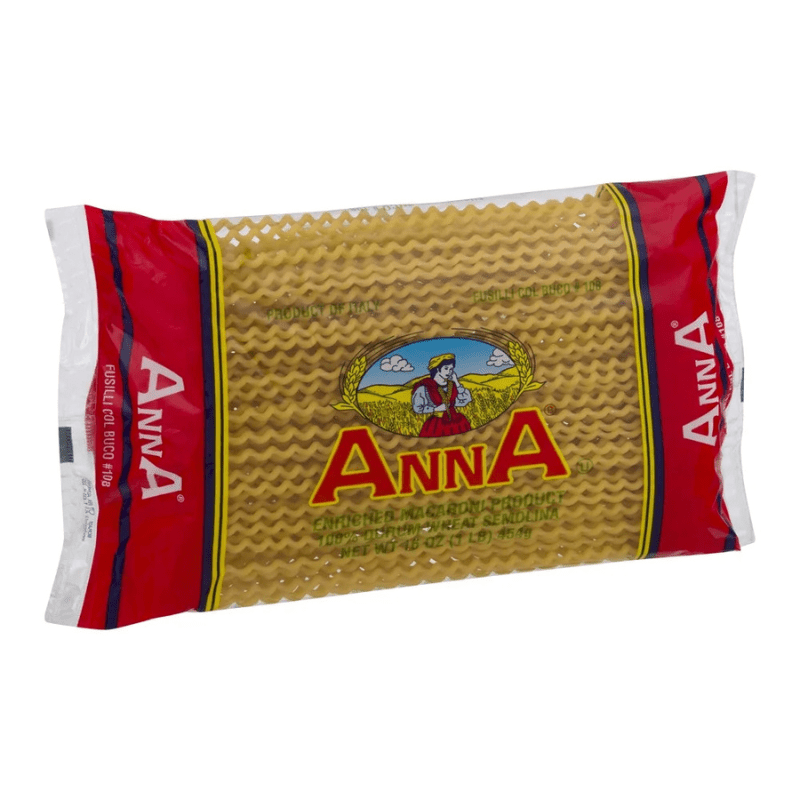 Anna Long Fusilli Col Buco #108 Pasta, 1 Lb