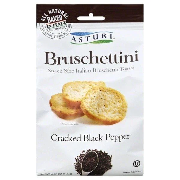 [Best Before: 10/28/2026] Asturi Bruschettini Cracked Black Pepper, 4.2 oz