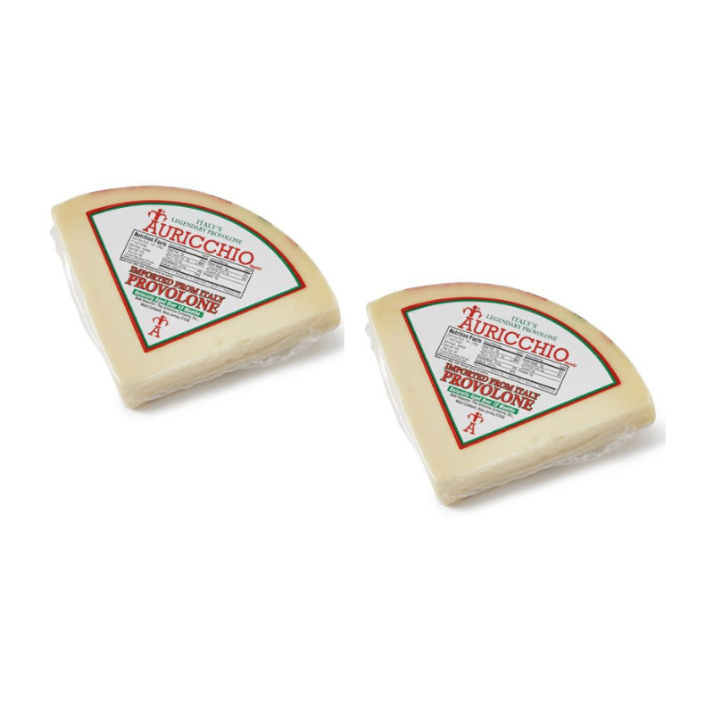 Auricchio Provolone Quarter Moon wedges, 8 oz (Pack of 2)