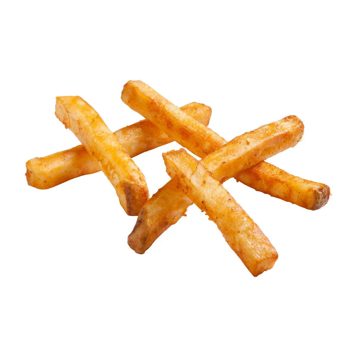 Simplot Seasonedcrisp 8 Inch Savory Battered Straight Cut Fries Skin On 5 Pound Each - 6 Per Case.