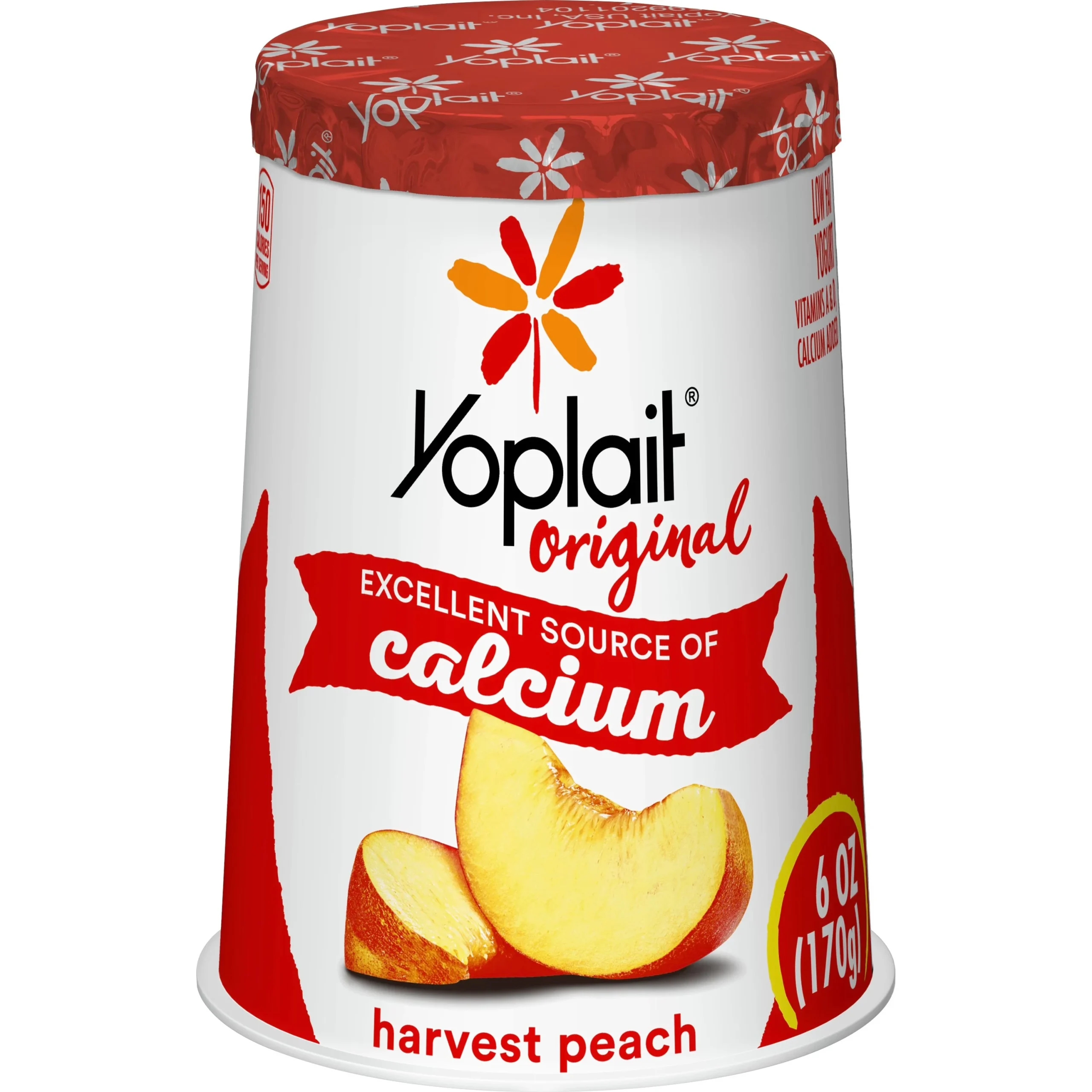 Yoplait Original Yogurt Single Serve Cup Harvest Peach 6 Ounce Size - 12 Per Case.