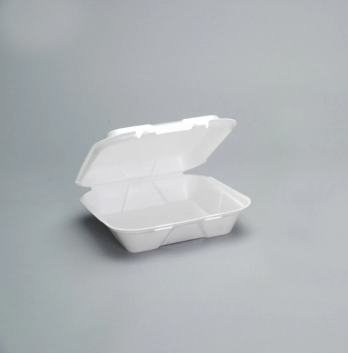 Genpak Large One Compartment Snap-It White Foam Container 2 - 100 - 100 Ea